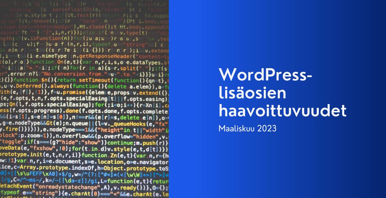 WordPress haavoittuvuudet, maaliskuu 2023