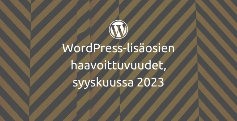 WordPress haavoittuvuudet, syyskuu 2023
