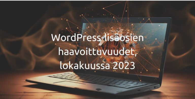 WordPress haavoittuvuudet, lokakuu 2023